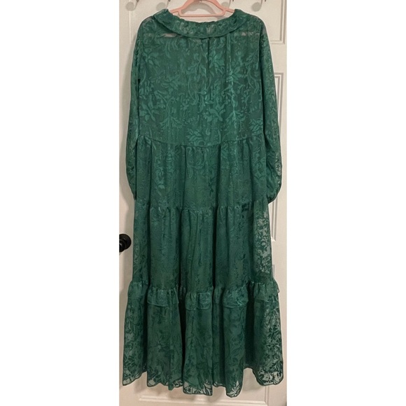 Anthropologie The Marais Maxi Dress: Satin-Burnout Edition NWT SZ 1X - Picture 11 of 15